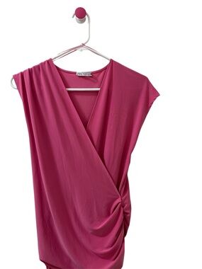 Zara Bright Pink Sleeveless Top M